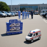 Modelo a Escala 1:32 de Ambulancia de Aleación MAZZEO GIOCATTOLI de World Models, 12 Piezas, Control de Fricción, Edad 3+