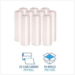 Sac poubelle en plastique HD Boardwalk 40-45 gal 40x46 11 microns 25 sacs/rouleau 10 rouleaux/carton - Product Image 6