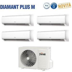 เครื่องปรับอากาศ FERROLI Quadri Split INVERTER Diamant plus M ชุด7 + 7 + 7 + 7 + 28-4 R-32รวม Wi-Fi 7000 + 7000 + 7000 + 7000 - Product Image 2