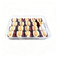 Emballages personnalisés, sûrs, jetables, recyclables, transparents, en plastique PET, pour biscuits, gâteaux, pain, pâtisseries, noix, emballages alimentaires avec couvercles