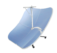 Four solaire parabolique portable 1500W, diamètre 1,35m, 4 réflecteurs en aluminium anodisé brillant pour camping, chauffe-eau extérieur