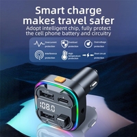 Chargeur de voiture stéréo double USB, transmetteur FM portable BT, lecteur de musique MP3, adaptateur d'appel mains libres, charge rapide, son haute résolution, Aux