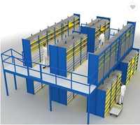 Plateforme en acier autoportante pour applications industrielles, plateforme d'atelier d'assemblage, système de plancher en mezzanine robuste et durable