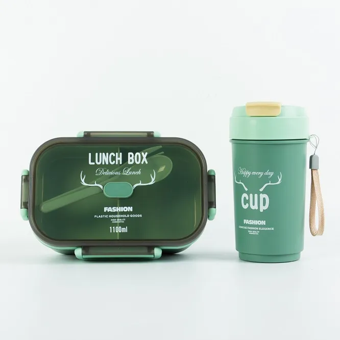 2023 contenitore per alimenti portatile per bambini Bento Lunch Box Bpa Free Kid School Lunch Box e Set di bottiglie d'acqua sacchetto di plastica OPP ovale