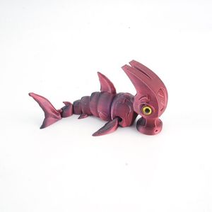 3D Printed Unisex Hammer Shark Joint Movable Toy Model Cute Animal-themed Creative Toy Ornament for Kids 7-12m Made Plastic - Product Image 3