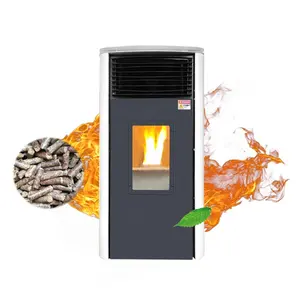 Household Real Fire Fireplace Heater Furnace Biomass Wood Pellet Burning Stoves Bulgaria