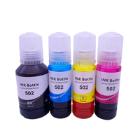Kits de recharge d'encre à base de colorant 502 bouteilles compatibles pour Epson ET2850 ET3760 ET3850 ET2760 ET15000 CMYK 502 encre à colorant pour imprimante à jet d'encre
