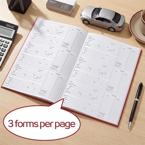 Carnet de notes en papier rouge pour voitures d'occasion, destiné à la gestion des stocks des concessionnaires et aux enregistrements d'enchères - Product Image 4