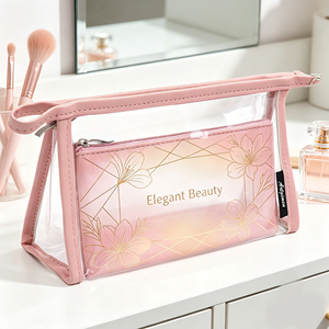 Juego <span class=keywords><strong>de</strong></span> Bolsas Transparentes para Cosméticos con Cierre, Aprobadas para Estadios, Organizador <span class=keywords><strong>de</strong></span> <span class=keywords><strong>Maquillaje</strong></span> Impermeable <span class=keywords><strong>de</strong></span> PVC, Bolsa <span class=keywords><strong>de</strong></span> Aseo Transparente - Product Image 2