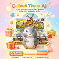 Jouet anti-stress Hamster Squishy à remontée lente, en TPR souple, animal sensoriel à presser, cadeau de fête pour enfants