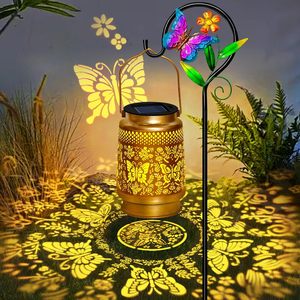 Fábrica de BSCI mariposa linternas <span class=keywords><strong>solares</strong></span> al aire libre impermeable con gancho Pastor - Product Image 1