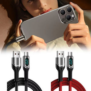 สาย6A ข้อมูล USB C PD120W ชาร์จเร็วจอแสดงผลดิจิตอลสำหรับ <span class=keywords><strong>iPhone</strong></span> 15 16 17 Pro maxxiaomi <span class=keywords><strong>Samsung</strong></span> - Product Image 2