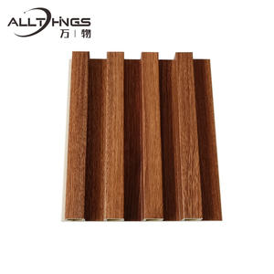 Panneau mural composite en bois plastique imperméable WPC Panneaux de revêtement en PVC Intérieur Extérieur Panneaux muraux cannelés solides - Product Image 2