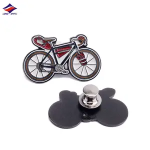 Longzhiyu Design Your Own Logo Pins Manufacturer High Quality Custom Metal Enamel Bike Badges