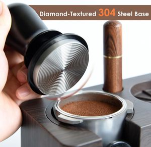 Prensador de Café Espresso Manual, Herramienta de Acero Inoxidable y Aluminio con Resorte, Presión Ajustable, Prensador para Baristas - Product Image 6