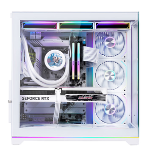 Ordinateur de bureau Sea View AMD pour 7 7700 10 cœurs 32 Go de RAM 1 To de SSD NVMe Carte graphique RX9060 XT 16 Go Refroidissement liquide Puissance Gaming - Product Image 2