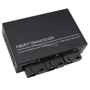 Convertisseur de média OEM <span class=keywords><strong>MC</strong></span> 10/100M Fibre avec 3 fibres et 2 RJ45 pour les réseaux FTTH 4G et 3G - Product Image 2