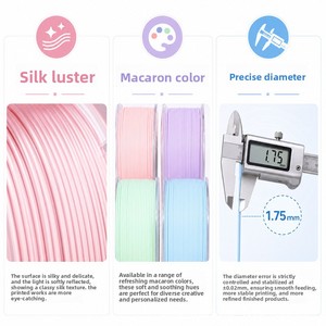 Filamento PLA Silk Macaron Series para Impresión 3D, Ecológico, Baja Saturación, Sedoso, Suave, Antiobstrucción, Filamento Puro 1KG Guangdong - Product Image 1