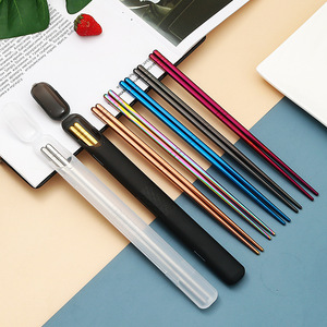 Logotipo personalizado chino de acero inoxidable boda <span class=keywords><strong>al</strong></span> <span class=keywords><strong>por</strong></span> <span class=keywords><strong>mayor</strong></span> reutilizable Sushi embalaje regalo <span class=keywords><strong>palillos</strong></span> de metal - Product Image 4