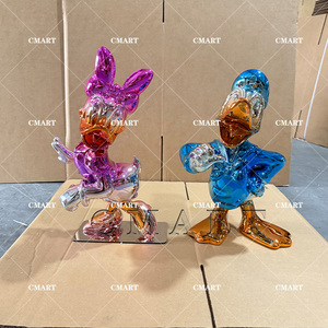 Statua di <span class=keywords><strong>Paperina</strong></span> in Resina Cromata Rosa per Arredamento Casa, Scultura di <span class=keywords><strong>Paperino</strong></span>, Statuetta di <span class=keywords><strong>Paperina</strong></span> in Stile Pop Art - Product Image 5