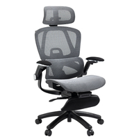 Chaise de bureau ergonomique avec coussin confortable Support lombaire Inclinaison réglable Accoudoir rotatif Chaise d'ordinateur durable
