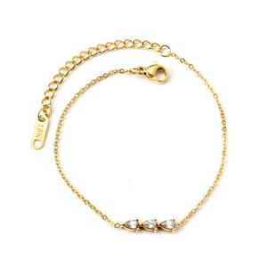 กำไลข้อมือทองคำชุบทอง 18k สแตนเลสสตีล ของขวัญเครื่องประดับผู้หญิง แฟชั่นกำไล - Product Image 5