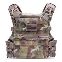 Gilet tactique modulaire à dégagement rapide découpé au laser, porte-plaques d'assaut de protection à système MOLLE rapide