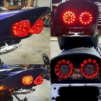 Pantalla LED Universal Personalizada Tipo Ojo de Gato, 6 Lentes, Posición Inferior, Nueva Luz de Señal de Giro de Repuesto para Motocicleta, Placa de Matrícula