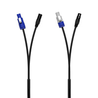 Cable Combinado de Alimentación y Señal XLR Profesional de 2 Núcleos + 3 Pines, 2 en 1, Azul y Blanco, Cable DMX para Equipos de Iluminación de Escenario