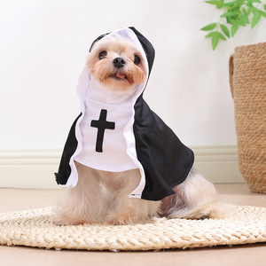 Disfraz de Halloween para Mascotas, Estilo Monja, Sudadera Gótica, Divertido Disfraz de Cosplay para Gatos y Perros, Accesorios para Fotos - Product Image 2