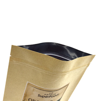 Emballage écologique personnalisé étanche compostable biodégradable PLA papier kraft café thé noix sacs pochette debout zip-lock