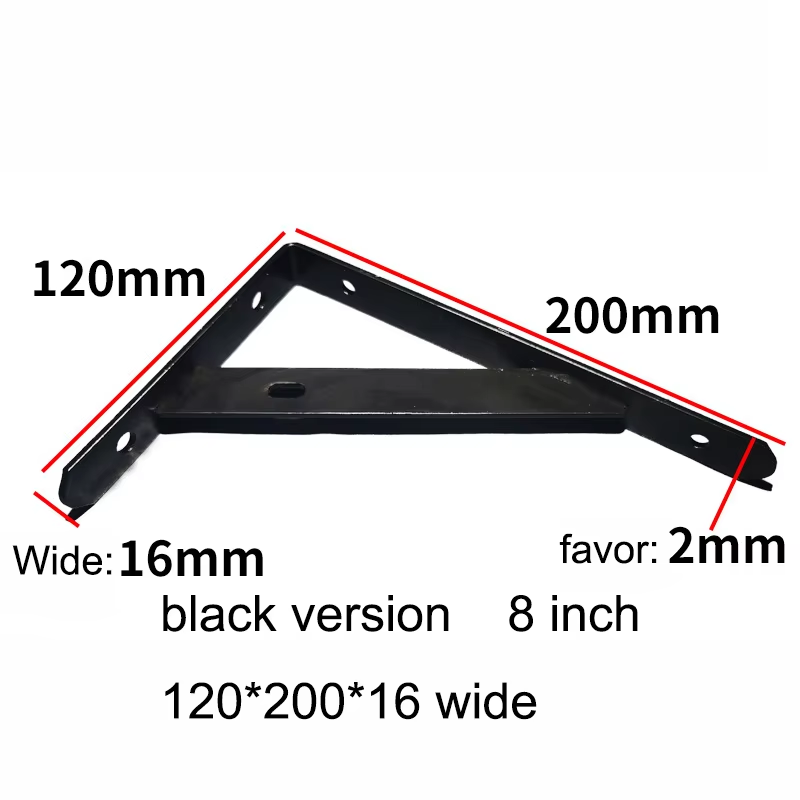 8 inch Black 200-120-16 wide-2 thick