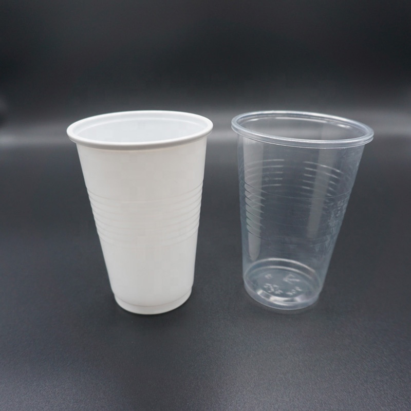 250Cc 250 мл 8 унций ПП пластиковый прозрачный/белый питьевой воды Кубок