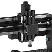 Machine de fraisage CNC tout métal 3020Plus XYZ 3 axes avec guides linéaires et broche de 500W pour aluminium, cuivre, bois, acrylique