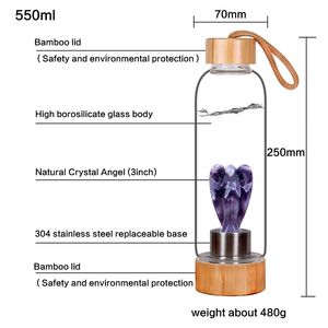 Bouteille d'<span class=keywords><strong>eau</strong></span> chaude infusée Ange en cristal Bouteilles en cristal de quartz de guérison pour l'<span class=keywords><strong>eau</strong></span> potable - Product Image 5