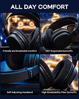 Casque de jeu sans fil AULA G7 Tri-mode, léger, ergonomique, circum-auriculaire, avec micro détachable à réduction de bruit, son surround RGB