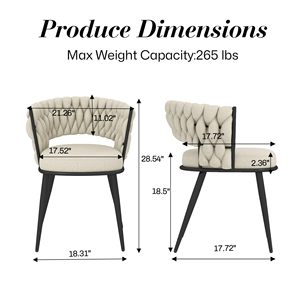 <span class=keywords><strong>Tessitura</strong></span> a mano moderna gambe dorate sedia da pranzo in velluto tessuto sedie da pranzo con struttura in metallo - Product Image 2