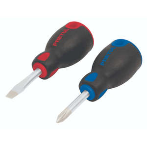 Juego de destornilladores de 2 piezas Pretul, mango de plástico de acero con agarre cómodo, broca ranurada Phillips para reparación de bricolaje, caja OEM - Product Image 2