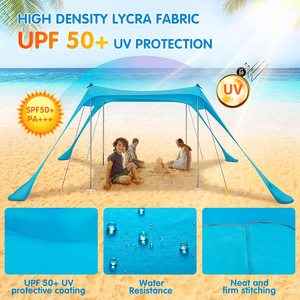 Lona de Camping Ligera Impermeable con Soporte de Techo Plano de Cuatro Esquinas Personalizada, Toldo de Playa - Product Image 2