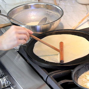 Phụ Kiện Làm Bánh Kếp Tự Nhiên Gỗ Sồi 4 Miếng Crepe Hình Chữ T Và Bộ Thìa - Product Image 5