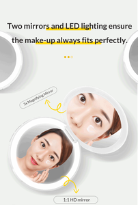 Leadingplus 2020 New <span class=keywords><strong>2</strong></span> IN 1 Mini <span class=keywords><strong>3</strong></span> Brightness Switch Pocket Wireless Bluetooth Speaker with Led Mirror - Product Image 5