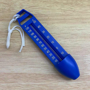 Suministro directo de fábrica Termómetro de agua flotante azul Detector de temperatura de piscina de plástico Piscina flotante - Product Image 6