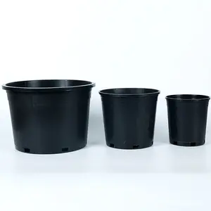 1 2 3 4 5 7 10 15 2025ガロンポット安い温室保育園ガーデン黒いプラスチック容器プランター植物植木鉢