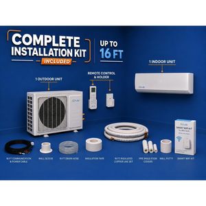 Climatiseur mini-split Senville Leto Series 12000 Btu 110V Inverter Pompe à chaleur compatible Alexa Blanc - Product Image 2