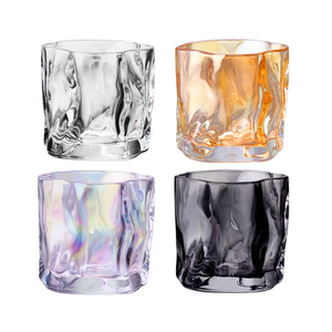 Vaso de Vidrio Irregular de Lujo de 200 ml y 250 ml, Estilo Arcoíris Ondulado, para Whisky, Bar, Portavelas, Recuerdo de Boda y Regalos - Product Image 5