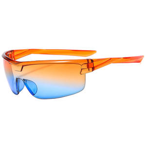 Lunettes de soleil polarisées sans monture pour le cyclisme, verres en PC trempé rouge UV400, anti-buée, sangle réglable, jour/nuit, pêche en plein air, pour hommes - Product Image 4