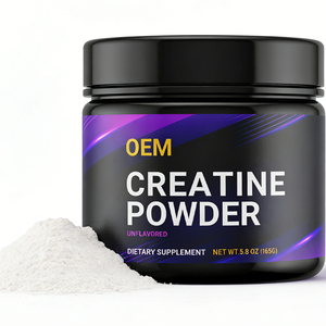 Créatine monohydratée en poudre de marque privée, pureté de 99,9 %, sans DCD, sans DHT, étiquette propre, complément sportif à base de créatine <span class=keywords><strong>pour</strong></span> la force musculaire - Product Image 1