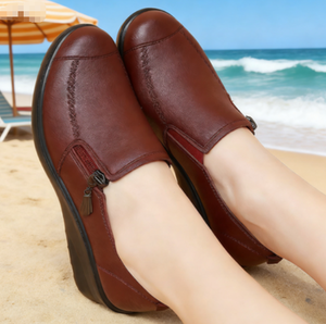 Chaussures en microfibre pour femmes, talon compensé, plateforme imperméable, toutes saisons - Product Image 2