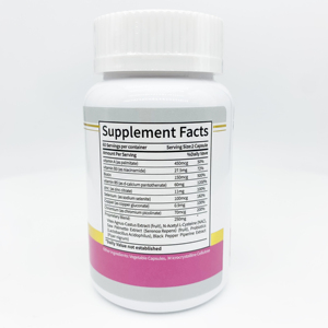 Capsules anti-acné pour adultes certifiées Halal, à base de niacinamide et de probiotiques - Acné cystique, cicatrices d'acné, taches brunes, détoxification naturelle de la peau - Product Image 3
