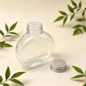 Bouteille vide en PET PCR PLA transparente de 300 ml (10 oz) avec bouchon à vis en aluminium pour jus, lait et eau - Product Image 6